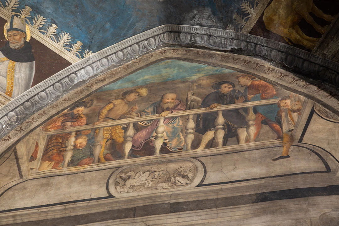 Il Romanino-278-Bienno, Chiesa di Santa Maria Annunciata - Scene della vita della Vergine - dettaglio 4